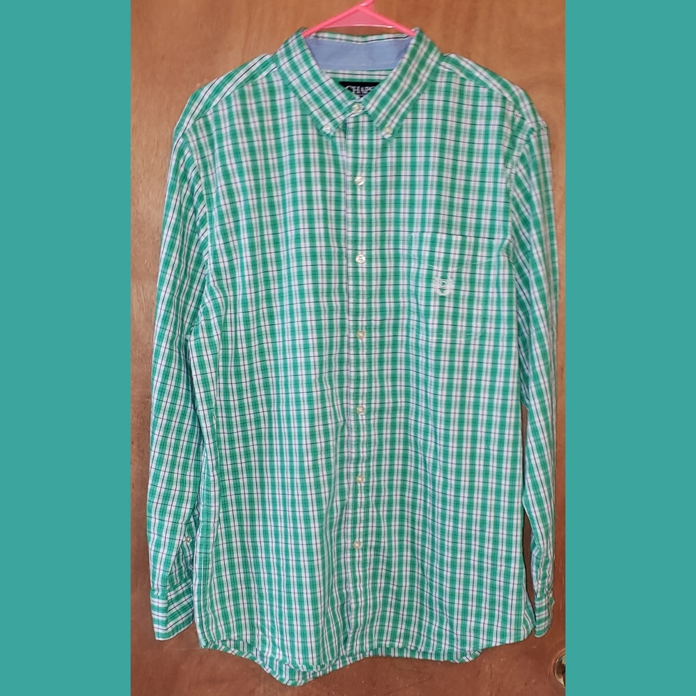 NWT Mens Long-Sleeve Chaps Button Down Size: L